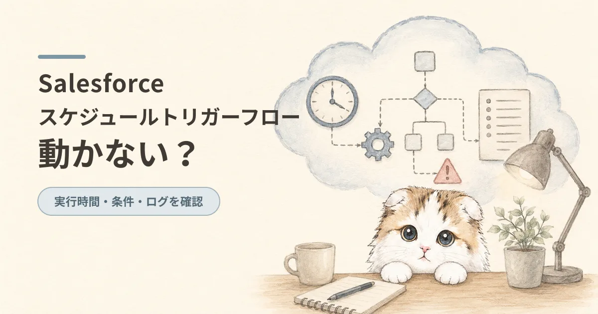 Salesforceのスケジュールトリガーフローが動かないときの確認ポイント