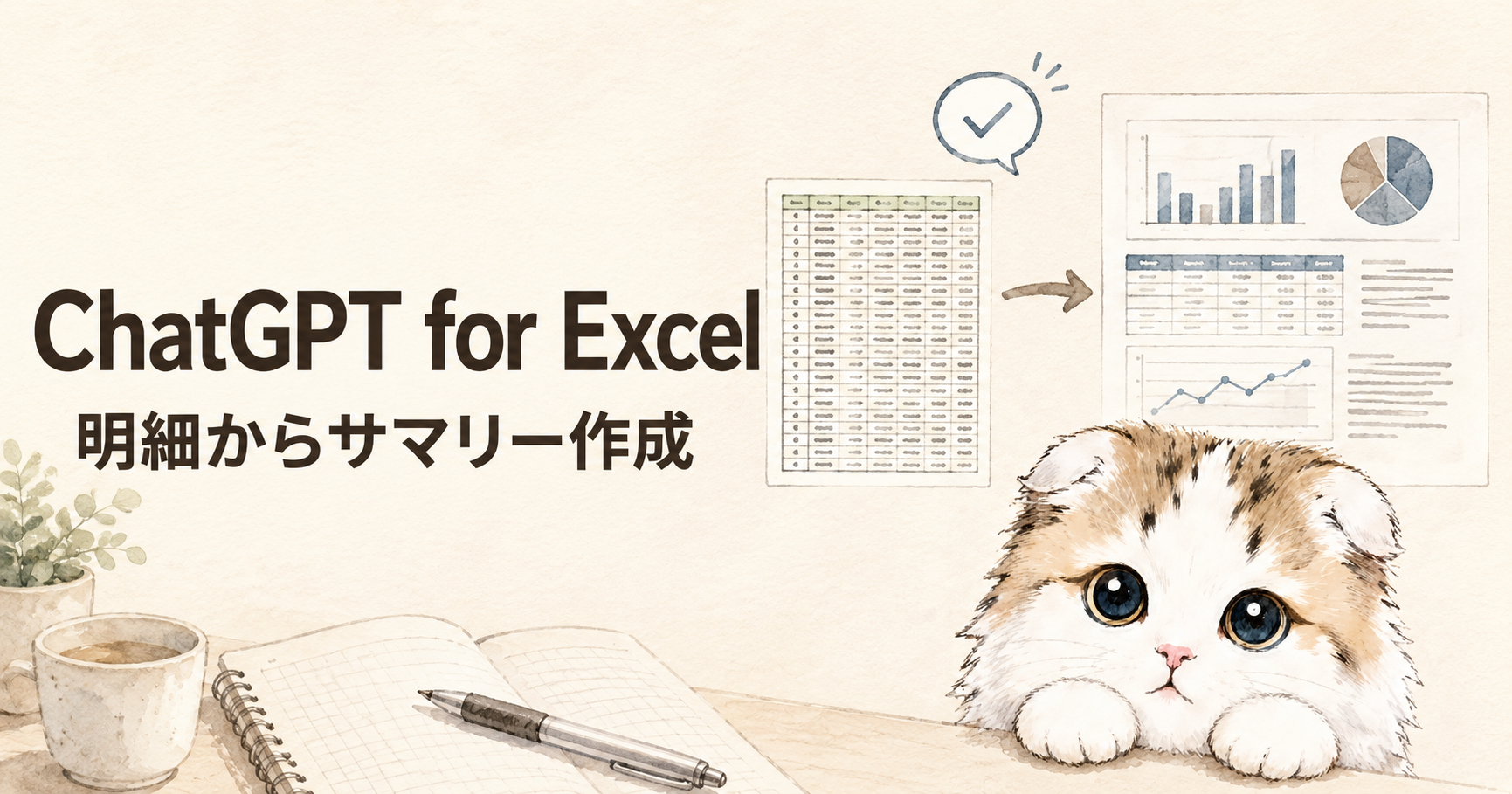OpenAI公式ChatGPT for Excelの使い方｜売上明細から集計表・グラフ